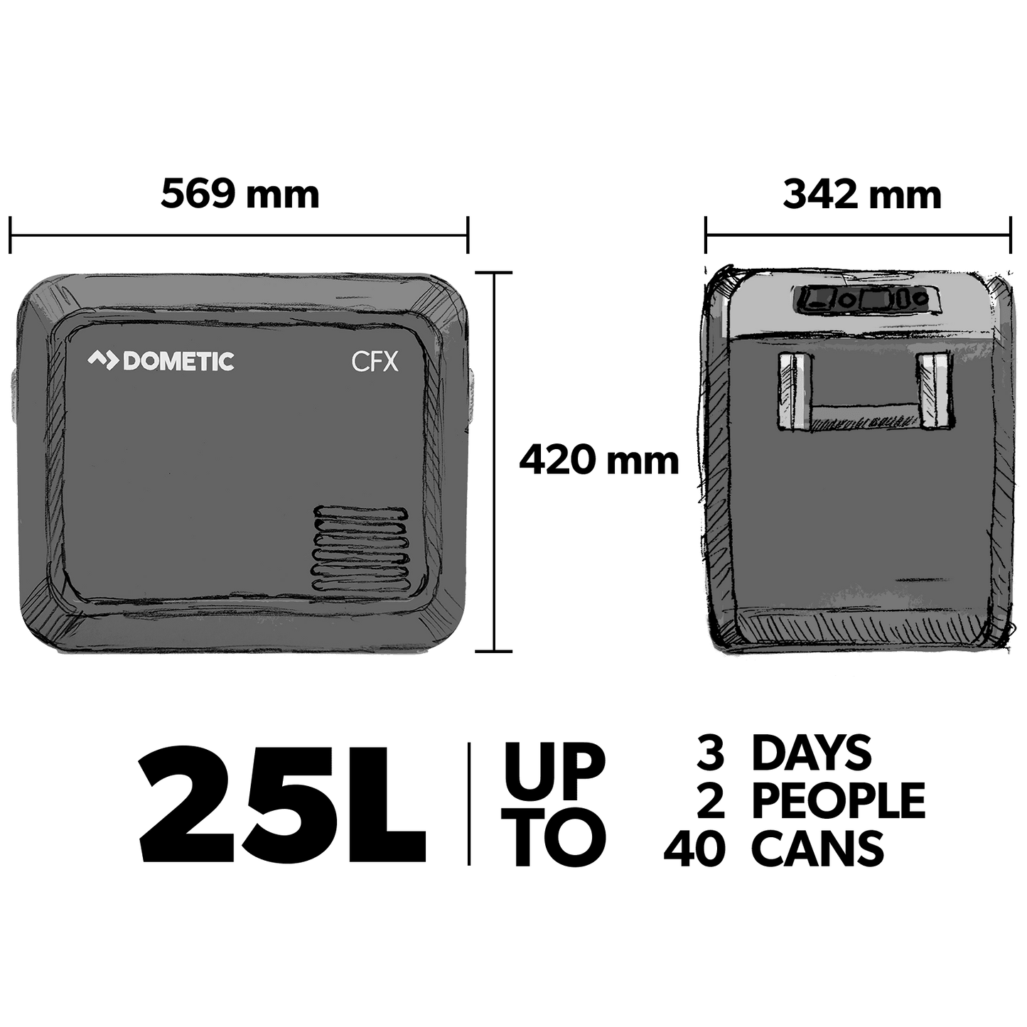 Glacière électrique à compression 25L DOMETIC CFX3 25