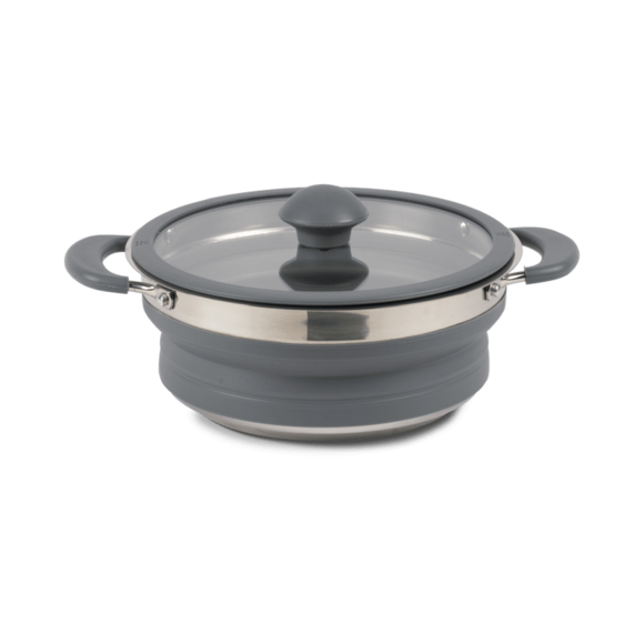 Cocotte compressible avec couvercle 1,5L KAMPA