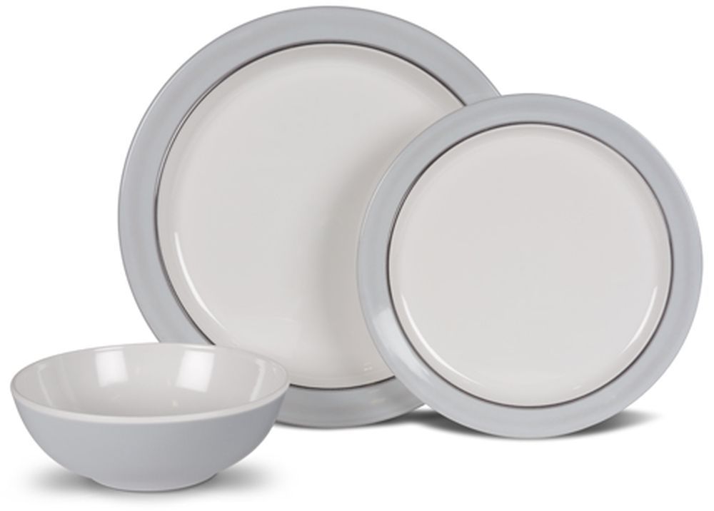 Ensemble assiettes et bols 12P en mélamine KAMPA