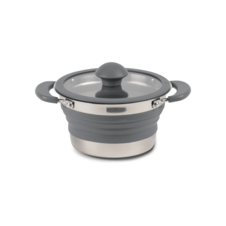 Cocotte compressible avec couvercle 1L KAMPA